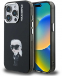 Karl Lagerfeld IML Aquarelle Karl dėklas Apple iPhone 15 Pro juodos spalvos