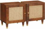 &Scaron;alia lovos spintelė 2 pcs Ruda 40 x 33,5 x 46 cm