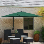 Sodo skėtis Žalia 248,5 x 247,5 x 160 cm Poliesteris ir plienas