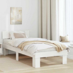 Lova Lovos rėmas Balta 100 x 200 cm Kietos pu&scaron;ies mediena