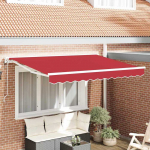I&scaron;traukiama markizė Raudona 350 x 200 cm Poliesteris ir Metalas