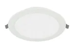 G-TECH LED luminaire FABRO, 9 W, 800 lm, 4000K, AC220-240V, IP40, recessed, round, baltas