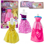 Lean Toys Lėlės aprangos rinkinys Anlily: suknelės, batai, rankinė ir karūna, 8 dalys
