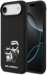 Karl Lagerfeld Liquid Silicone K&CH Sketch MagSafe dėklas skirtas Apple iPhone 17 Air juodos spalvos