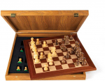 &Scaron;achmatų Rinkinys - Manopoulos Mahogany 40x40cm Staunton Figūrėlės 7.7cm Karalius