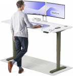 Elektrinis Reguliuojamo: Auk&scaron;čio stalas Desktronic HomePro Žalias/Baltas, 180x80cm, Dvigubas motoras, USB ir USB-C įkrovimo lizdai