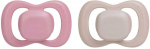 B.BOX BB300309 čiulptukas naujagimiui ir kūdikiui 2 vnt simetri&scaron;kas silikonas 0-6m mėlynių/rožinis