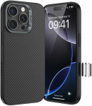 Benks Dėklas Magnetic Armor Pro Kevlar Metal Frame 600D (AD66) skirtas Apple iPhone 16 Pro Max juodos spalvos (Camera Control Button)