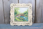 MP Studia Žavingas siuvinėjimo kryželiu rinkinys &bdquo;Vasari&scaron;kos spalvos&ldquo; 11x11 cm dovanai