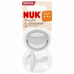 NUK 175311 Silikoninis raminantis čiulptukas 0-9m Mommy Ful 2 vnt pilkas