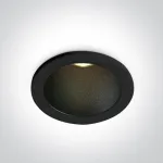 3W LED įleidžiamas &scaron;viestuvas, juodas, 3000K, 10103J/B/W