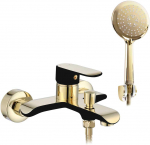 Vonios mai&scaron;ytuvas su du&scaron;o komplektu REA Bloom, Juodas/Gold