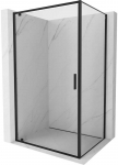 Du&scaron;o kabina Mexen Exo, varstomos durys, 90 x 75 cm, transparent/juodas