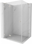 Du&scaron;o kabina Mexen Lunar L, kairė, 85 x 80 cm, transparent/brushed nickel