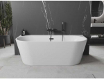 Vonia Mexen Oval+, 170 x 80 cm, Baltas + Juodas persipylimas