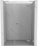 Du&scaron;o durys Mexen Lunar L, de&scaron;inė, 130 cm, transparent/chrome
