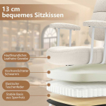 Bonideco Select Biuro kėdė 68x68x103cm., smėlio/baltos spalvos