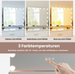 Bonideco Select Makiažo veidrodis 50x12x43cm., baltos spalvos