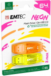 Emtec USB2.0 C410 64GB Neon 2 pcs