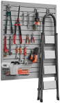 PVC sienų panelės 1230x1235 mm, pilkos, garažui, modulinės, 4 vnt. - plok&scaron;tės, lentynos, sandėliavimui