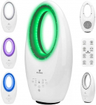 Bemenčių menčių ventiliatorius su LED ap&scaron;vietimu, 60 W, nuotolinio valdymo pultas, osciliuojantis ventiliatorius, tylus energiją taupantis ventiliatorius