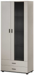 Cama Meble Cama S6 SOHO display cabinet 80x41x192 cashmere + juodas