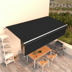 Rankiniu būdu i&scaron;traukiama markizė su uždanga, antracito, 6x3m