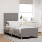 Lova Lovos rėmas su galvūgalio Taupe 90 x 190 cm audinys