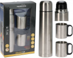 Emsa Excellent Houseware TOURIST TERMO 1000ML SU 2 SIDABRINIAIS PUKLAIS