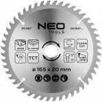 Neo Tools Diskinio pjūklo diskas, įleidžiamasis pjūklas, Widia, 165 x 1,4 x 2,0 x 20 mm, 48 dantys