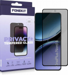 Trixie FoneKit Privacy+ viso dangčio grūdintas stiklas, OnePlus Nord 4, juodas