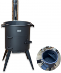 Krosnelė kazanui Kalmetal Premium 8L (3 mm) su kaminu