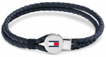 Tommy Hilfiger Moderni odinė mėlynos spalvos apyrankė 2790656