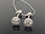 Best Diamonds Balto aukso auskarai su briliantais