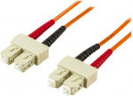 OM1 optinis kabelis DELTACO, SC - SC, duplex, UPC, 62,5/125, 25m, oranžinis / FB-525