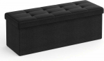 Songmics Laikymo suoliukas, 110x38x38 cm, juodas
