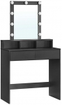 Songmics Tualetinis staliukas, 80x40x145 cm, juodas