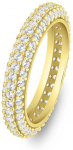 Brilio Silver Sparkling auksinis-plated ring with clear zircons RI093Y