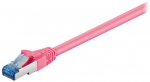 Wentronic &bdquo;Goobay CAT 6a&ldquo; jungiamasis kabelis, S/FTP (PiMF), rausvai raudonas, 1 m - LSZH be halogenų, kupolas (93682)