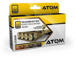 AMMO by MIG Jimenez AMMO MIG - ATOM Akrilinių dažų rinkinys Tyres and Rubber Rusty Tracks, 20721