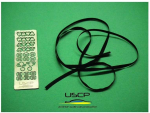 Ukrainian Scale Cars USCP PE rinkinys: lenktynių saugos diržai, juodi, 1/24, 2 sėdynėms (24A015)