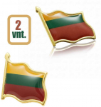 Metalinė sagė , ženkliukas , Lietuvos vėliava