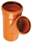 Lauko kanalizacijos tri&scaron;akis Wavin. DIA 160 / 160 mm. 45&deg;