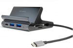 4smarts stovas Plan&scaron;etė/Telefonas Hub 7in1 DeX stovas 2xUSB-C/2xUSB-A/HDMI/SD/MicroSD/RJ45