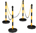 Bonideco barjeriniai stulpai su grandine, 4 vnt