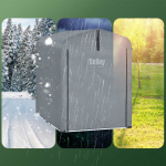 SoBuy KLS11-DG sodo namelį, oro sąlygoms atsparią lauko žibintų saugyklą, motociklų laikiklį su kabliais, dviračių ir įrankių stoginę, dviračių saugyklą, laikymo tirpalą, pilka, 120x176x163 cm