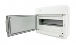 Sabaj System ALFA 13 BD Plastikinis skirstomasis skydas, 13 modulių, RAL 9003 baltos durys IP33, ALFA 13 BD