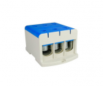 Elektro Plast 48.3240 3 polių paskirstymo-&scaron;akos blokas AL/CU 3x240mm2 mėlynas plok&scaron;čias montavimas ir TH bėgis WLZ35/3x240/n 48.3240