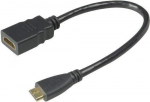 AV adapteris Akasa HDMI mini - HDMI juoda (AK- BHD10- 25BK)