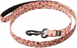 Julius-K9 MoreColor Rožinė Flowers Pavadėlis &ndash; 120cm tvirta juosta, ry&scaron;kus gėlių ra&scaron;tas